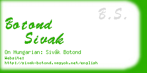 botond sivak business card
